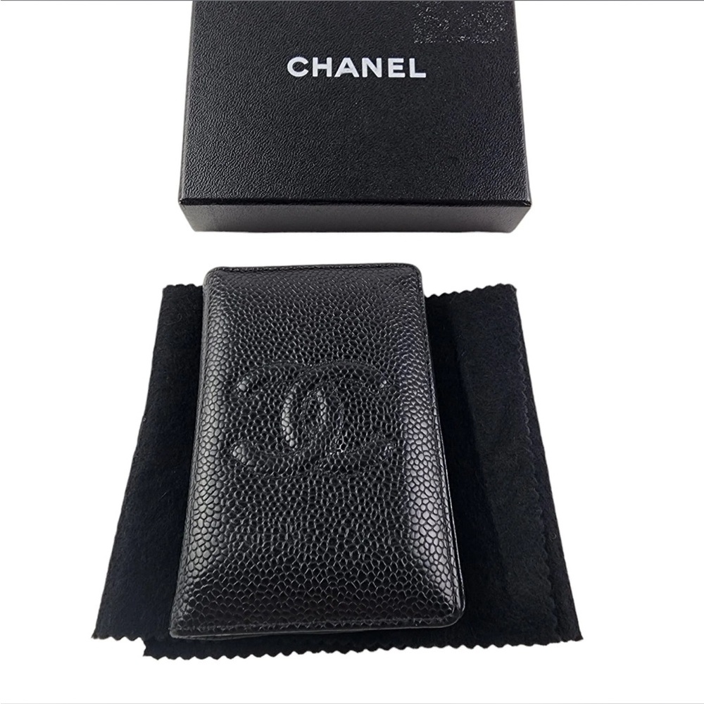 Auth Stunning Caviar Leather Billfold Wallet by CHANEL